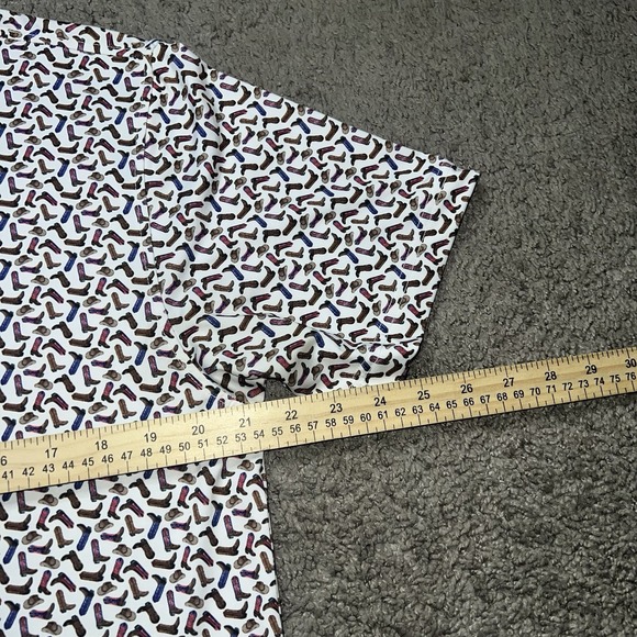 New Rhoback Western Cowboy Hat Boots Men's Performance Polo Size M - Picture 5 of 6